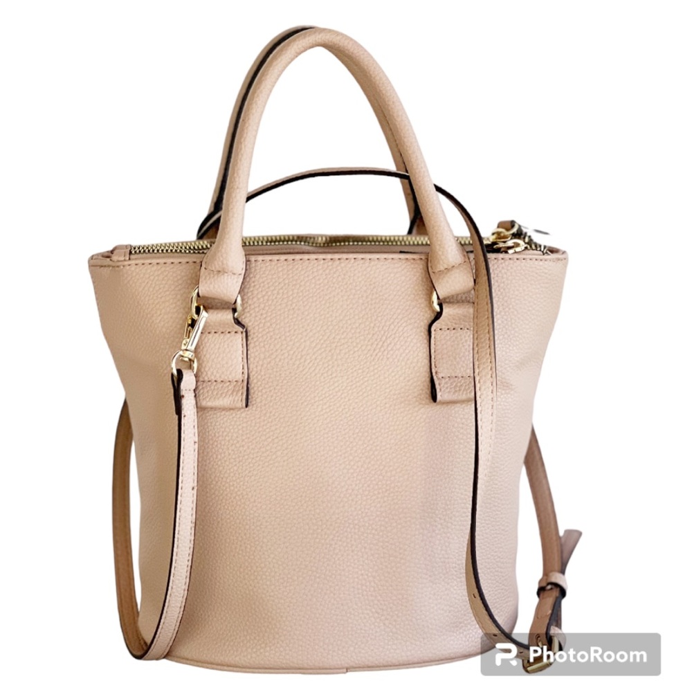 Nanette Lepore April Pebble Triple Satchel Almond Crossbody Bag - Picture 3 of 7